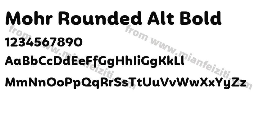 Mohr Rounded Alt Bold字体预览