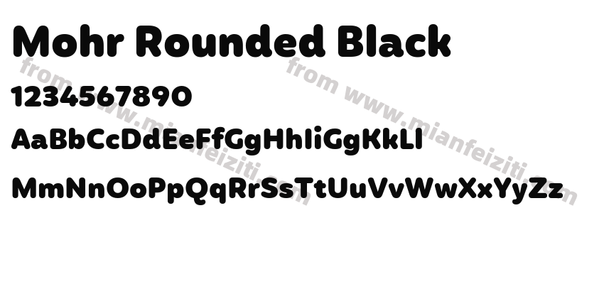 Mohr Rounded Black字体预览