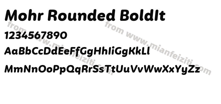 Mohr Rounded BoldIt字体预览