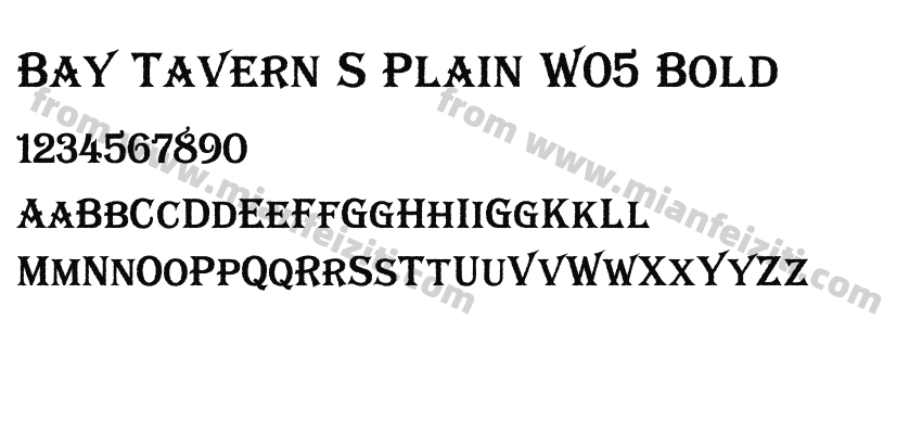 Bay Tavern S Plain W05 Bold字体预览