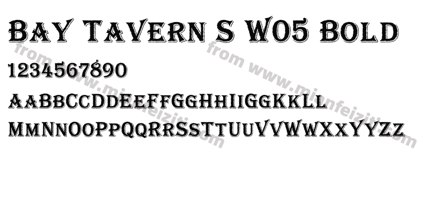 Bay Tavern S W05 Bold字体预览