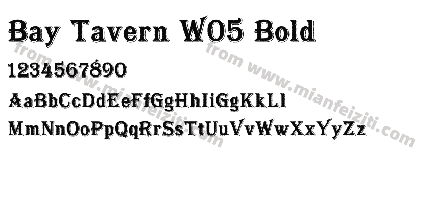 Bay Tavern W05 Bold字体预览