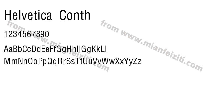 Helvetica Conth字体预览