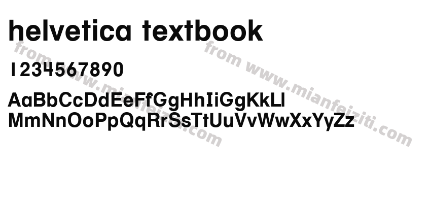 helvetica textbook字体预览