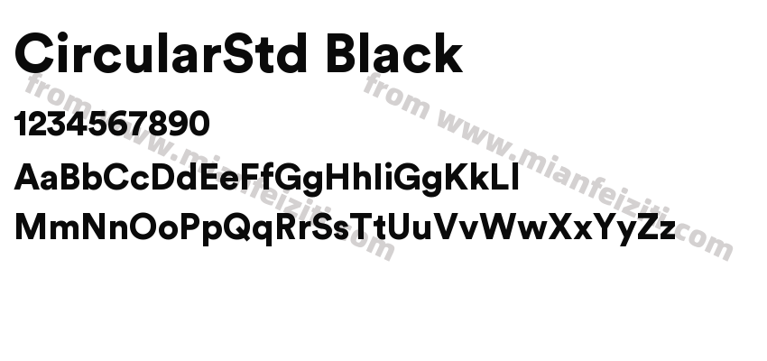 CircularStd Black字体预览