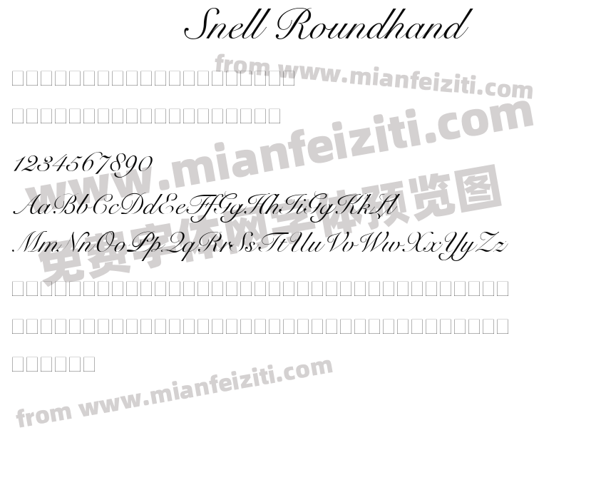 Snell Roundhand字体预览