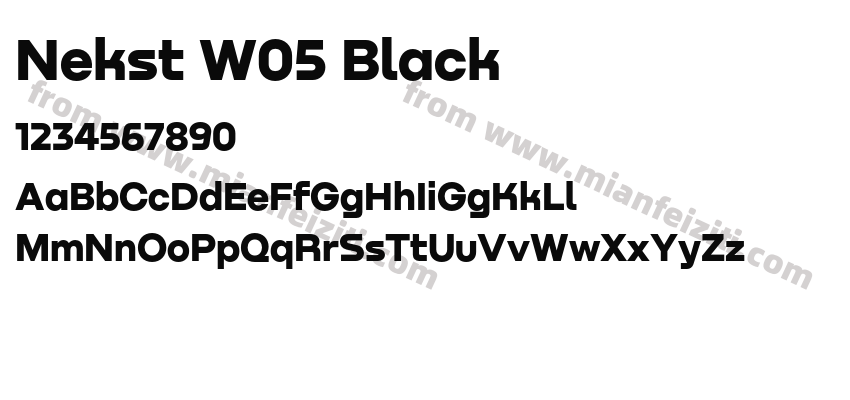 Nekst W05 Black字体预览