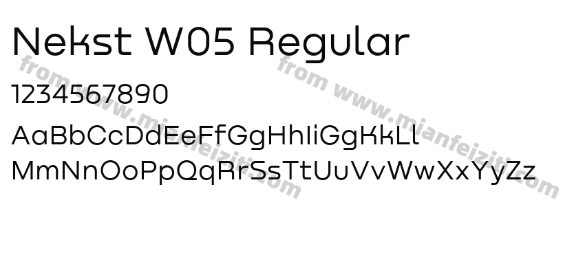 Nekst W05 Regular字体预览