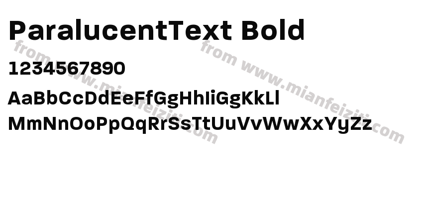 ParalucentText Bold字体预览