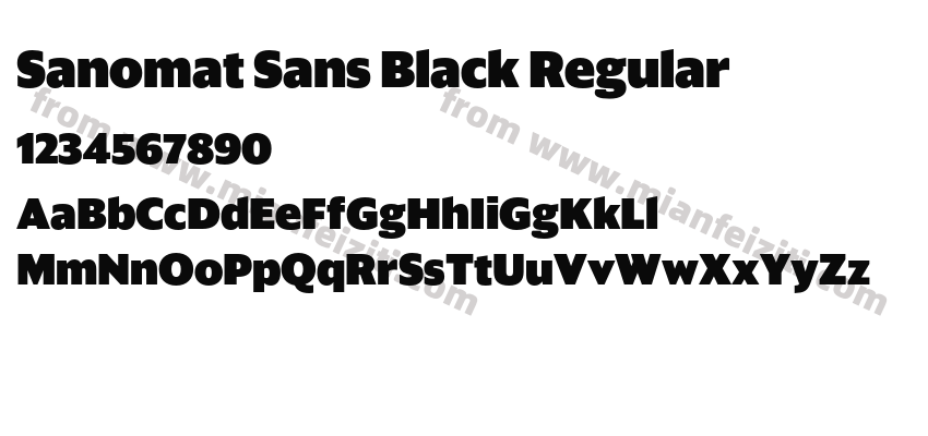 Sanomat Sans Black Regular字体预览