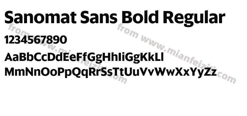 Sanomat Sans Bold Regular字体预览