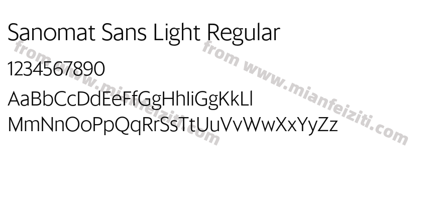 Sanomat Sans Light Regular字体预览