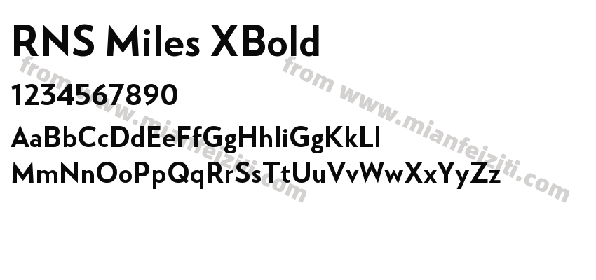 RNS Miles XBold字体预览