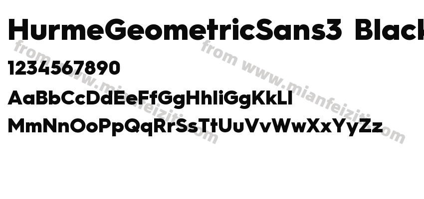 HurmeGeometricSans3 Black字体预览