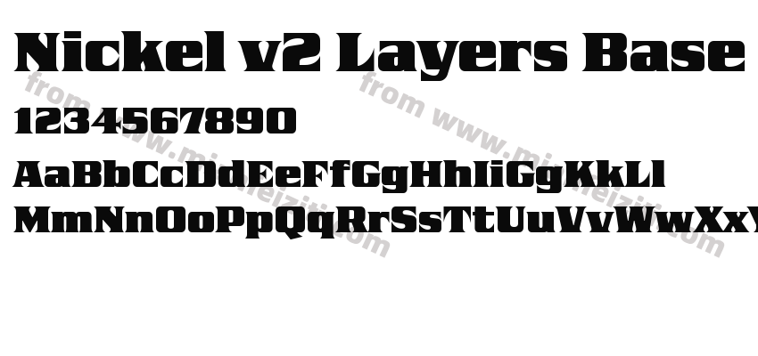 Nickel v2 Layers Base字体预览