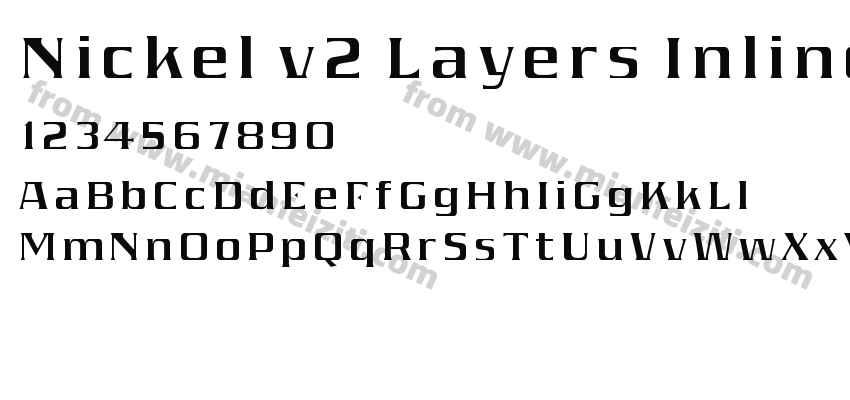 Nickel v2 Layers Inline字体预览
