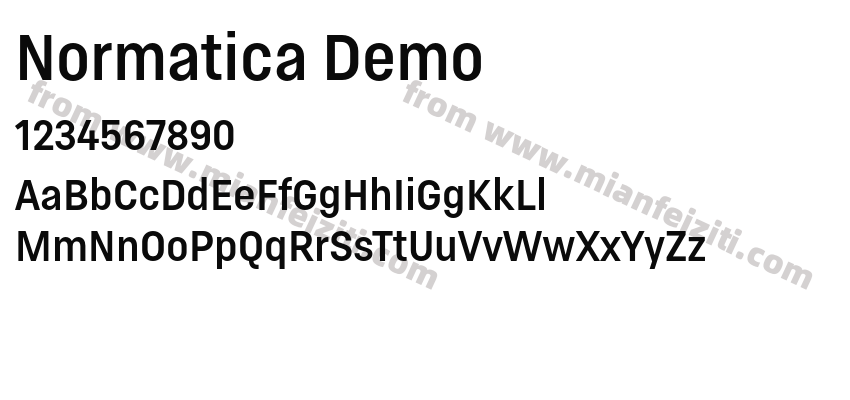 Normatica Demo字体预览