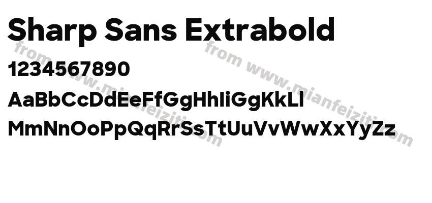 Sharp Sans Extrabold字体预览