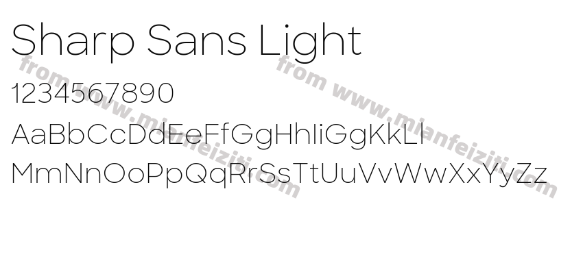 Sharp Sans Light字体预览