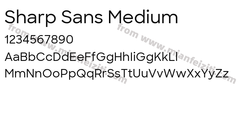 Sharp Sans Medium字体预览