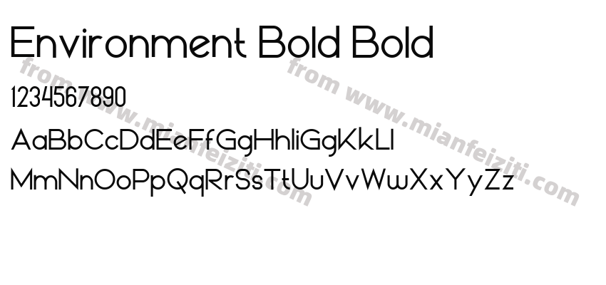 Environment Bold Bold字体预览