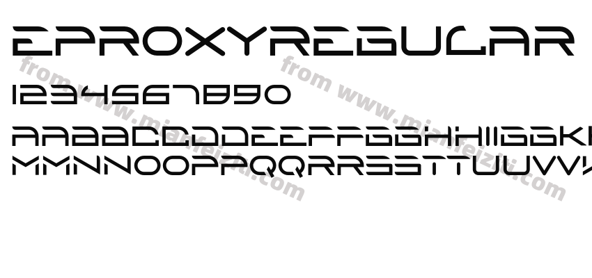 EproxyRegular字体预览