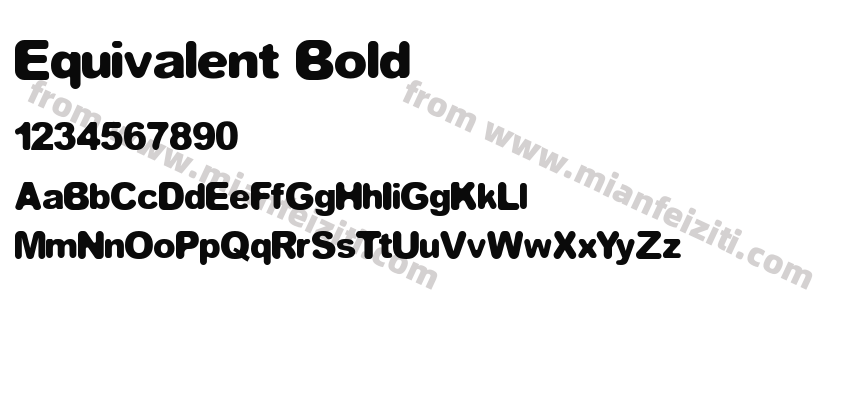 Equivalent Bold字体预览