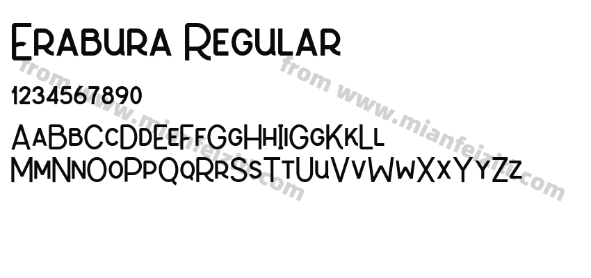 Erabura Regular字体预览