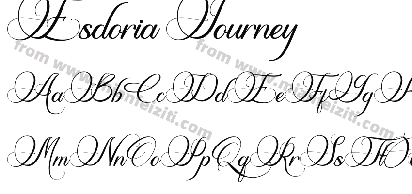 Esdoria Journey字体预览