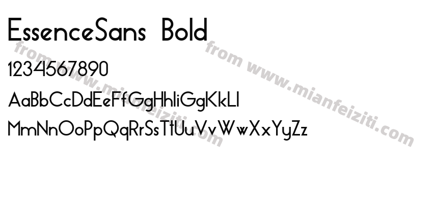 EssenceSans Bold字体预览