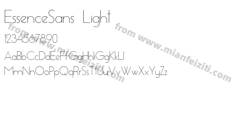EssenceSans Light字体预览