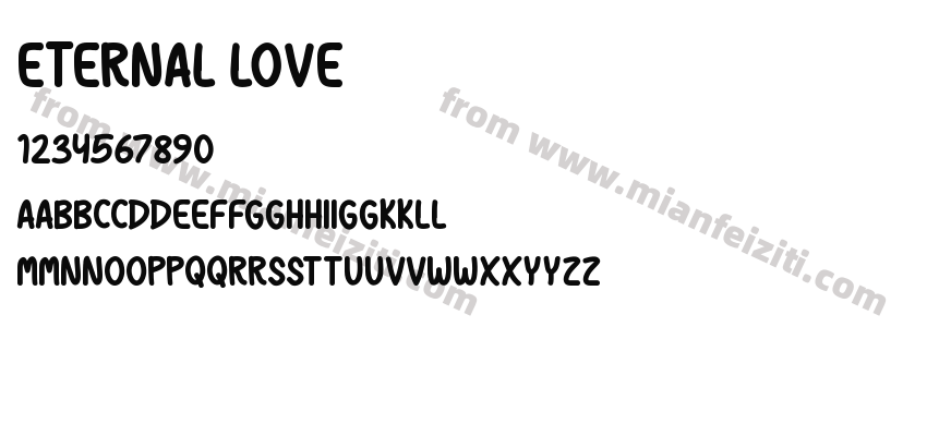 Eternal Love字体预览