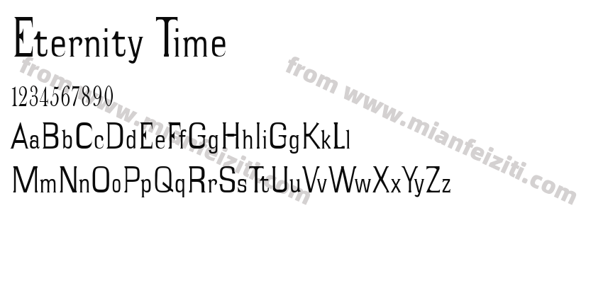 Eternity Time字体预览