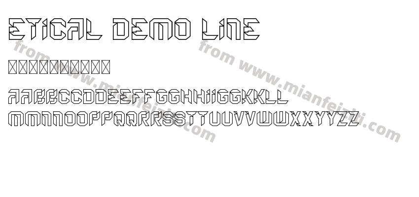 Etical Demo Line字体预览