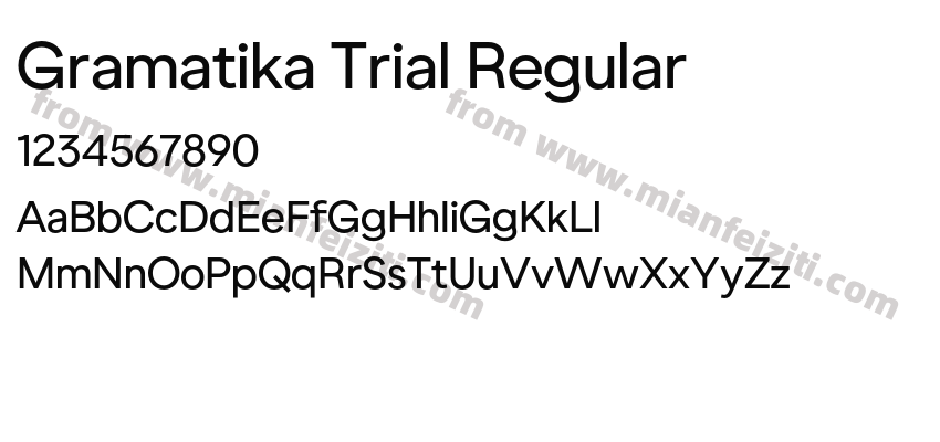 Gramatika Trial Regular字体预览