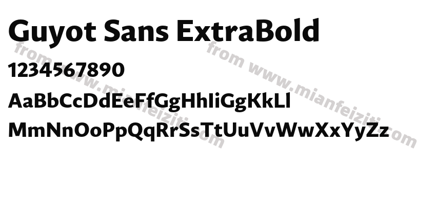 Guyot Sans ExtraBold字体预览