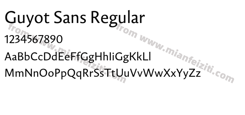 Guyot Sans Regular字体预览