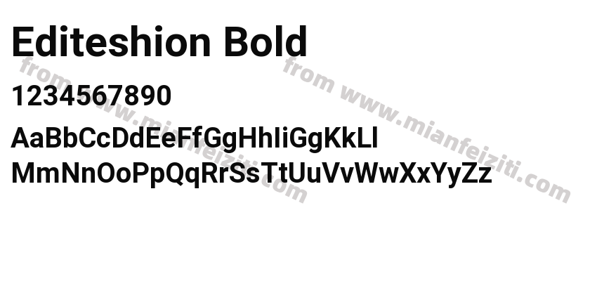 Editeshion Bold字体预览