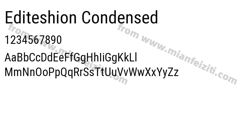 Editeshion Condensed字体预览