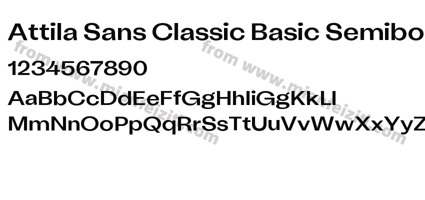Attila Sans Classic Basic Semibold字体预览