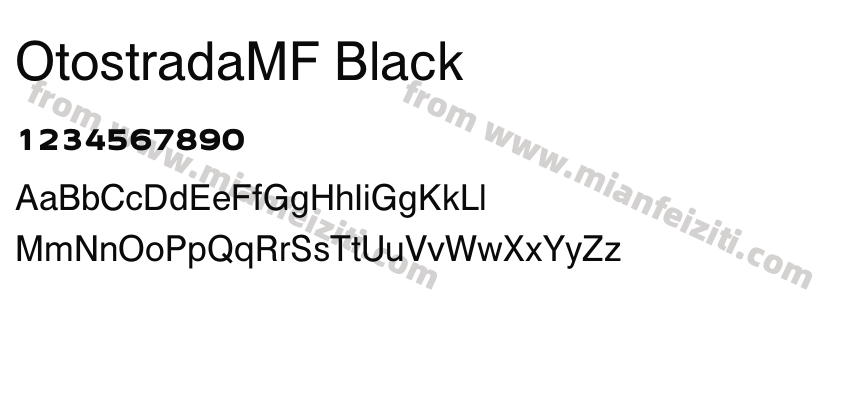 OtostradaMF Black字体预览