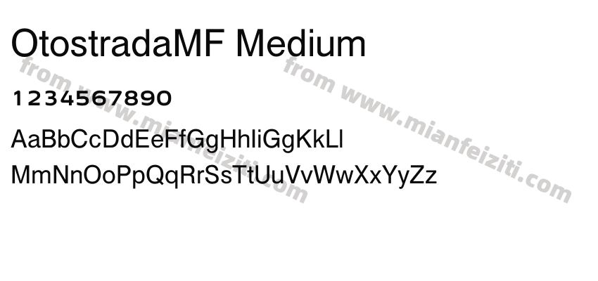 OtostradaMF Medium字体预览