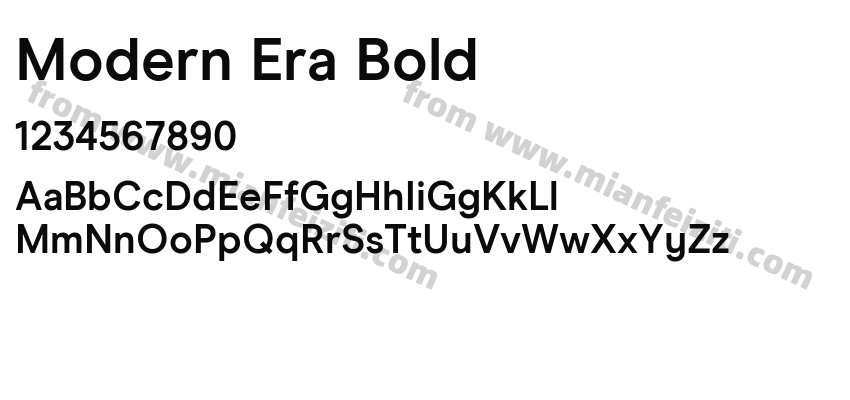 Modern Era Bold字体预览