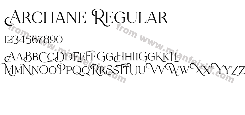 Archane Regular字体预览