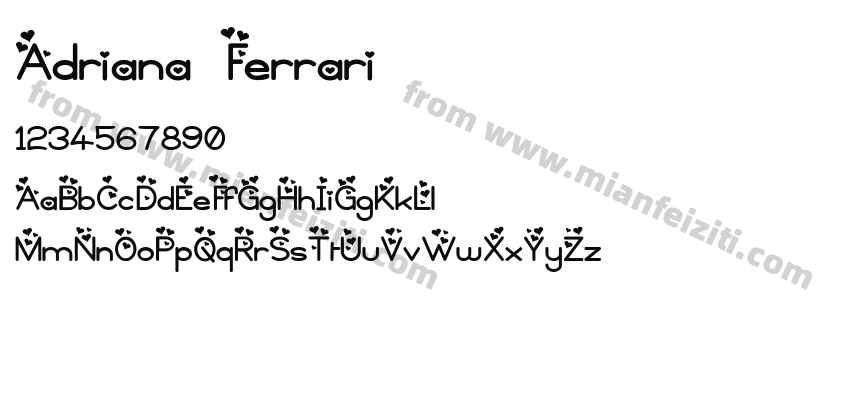 Adriana Ferrari字体预览