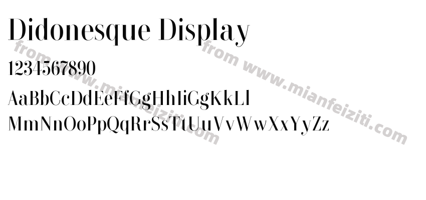 Didonesque Display字体预览