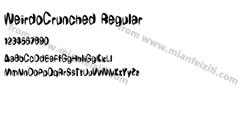 Weirdo Crunched Regular预览图2