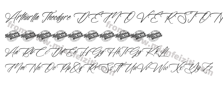 Arthurlla Theodyre DEMO VERSION Italic字体预览