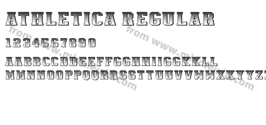 Athletica Regular字体预览