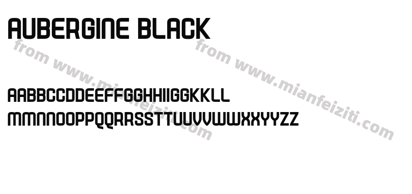 Aubergine Black字体预览